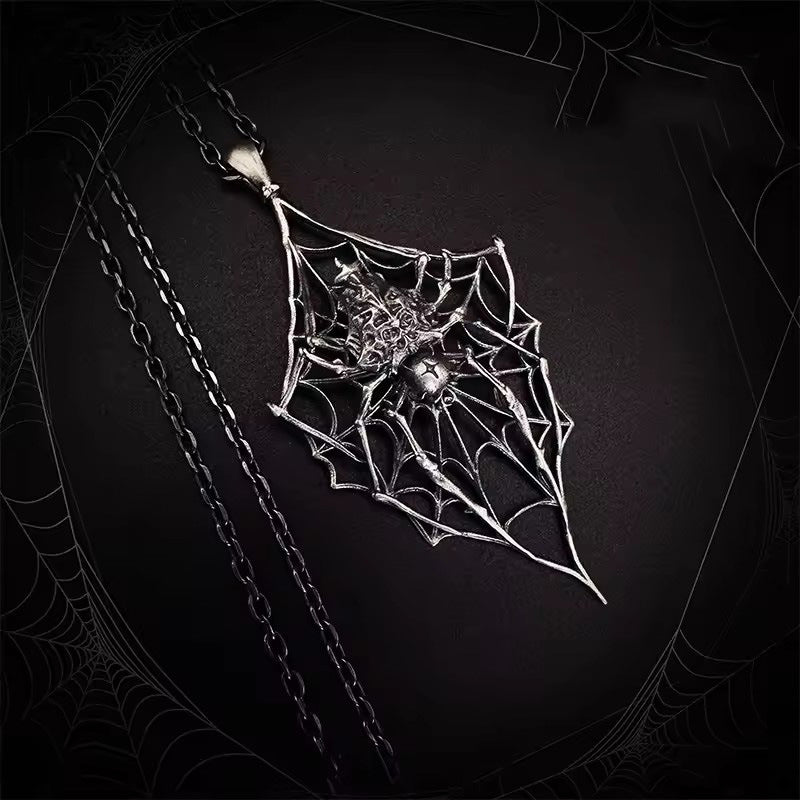 Wholesale dark pendant necklace exaggerated gothic mesh decoration